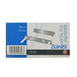 BANTEX FILE FASTNERS STEEL 50 PIECES