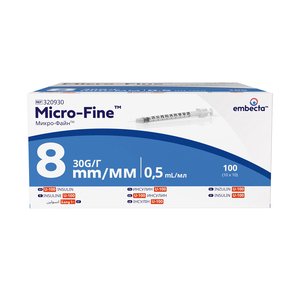 MICRO-FINE SYR U100 0.5ML 30G 8MM 100~