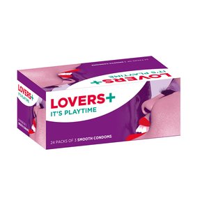 CONDOM LOVERS PLUS SMOOTH 3'S X 24 ~