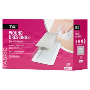 WOUND DRESSING MX FABRIC 8X15CM 30 ~